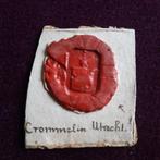 Heraldiek: Antiek Lakzegel Crommelin Utrecht