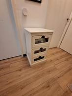 Witte ladekastje met 3 Lades, Ophalen, Minder dan 50 cm, Gebruikt, Eenvoudig
