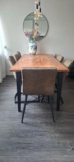 Houten Eettafel, Huis en Inrichting, Tafels | Eettafels, Ophalen, Gebruikt, 200 cm of meer, 50 tot 100 cm