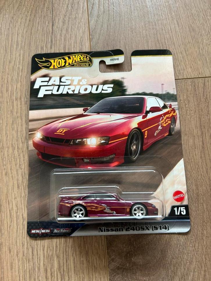 Hot Wheels Premium Nissan 240SX (S14) Fast & Furious, Hobby en Vrije tijd, Modelauto's | Overige schalen, Zo goed als nieuw, Auto