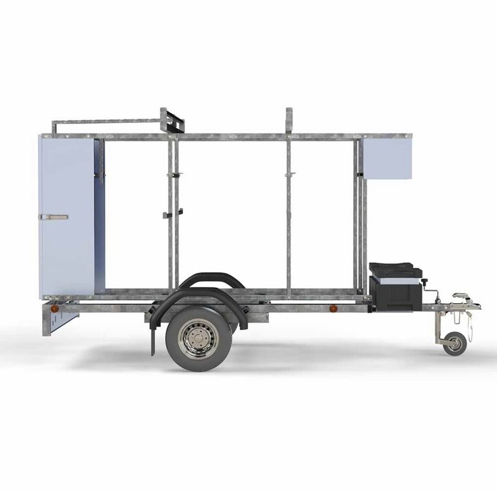 🏆 NR1 Steiger aanhanger gesloten / afsluitbaar 250cm + LED, Ophalen of Verzenden, Nieuw, Rolsteiger of Kamersteiger, 5 meter of hoger