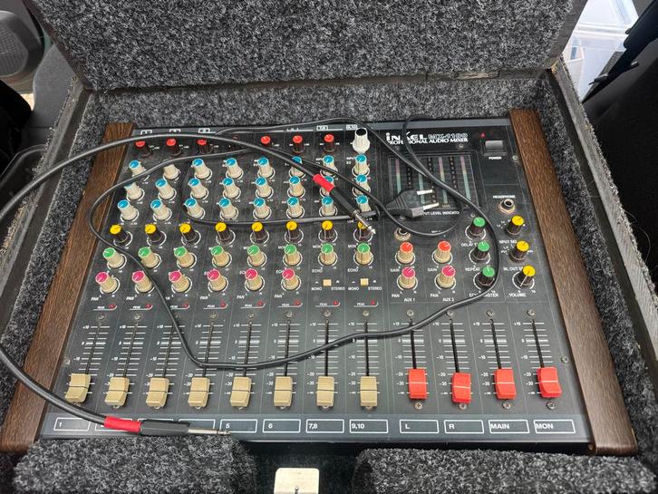 Disco Set voor Feestjes - Inkel MX-1100 Mixer, Muziek en Instrumenten, Mengpanelen, Gebruikt, 10 tot 20 kanalen, Microfooningang