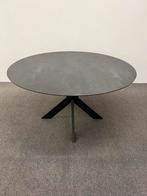 Ronde eettafel HPL steen print 150cm, 150 tot 200 cm, Rond, Ophalen of Verzenden, Zo goed als nieuw