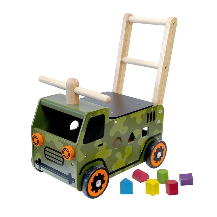 Houten loopwagen duwwagen leger I'm Toy, Kinderen en Baby's, Speelgoed | Houten speelgoed, Nieuw, Rij- of Hobbelspeelgoed, Ophalen of Verzenden