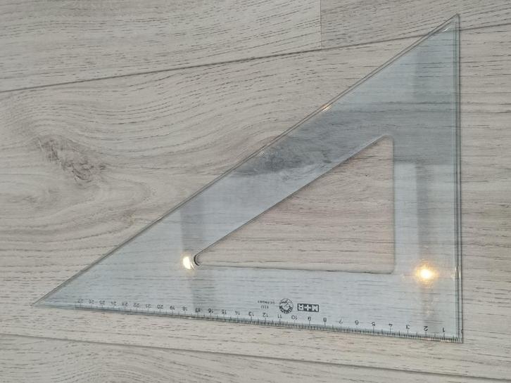 M+R Tekendriehoek 27 cm, Hobby en Vrije tijd, Tekenen, Gebruikt, Overige typen, Verzenden
