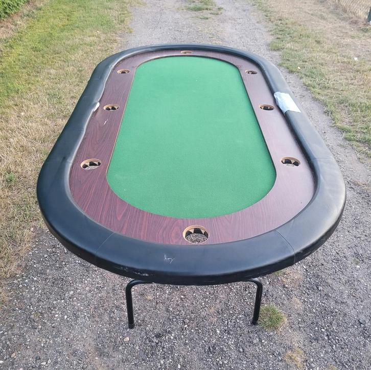 Pokertafel zonder dealer vak! Gebruikt, maar kan nog mee!, Hobby en Vrije tijd, Gezelschapsspellen | Kaartspellen, Gebruikt, Een of twee spelers