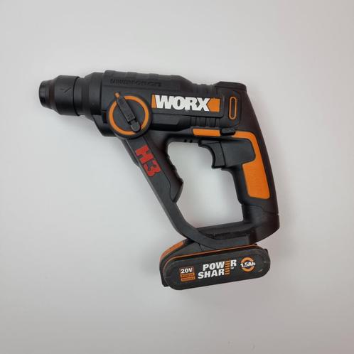 Worx WX390.9 Boorhamer met accu & lader, Doe-het-zelf en Verbouw, Gereedschap | Boormachines, Gebruikt