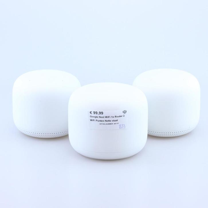 Google Nest WiFi 1x Router 2 WiFi Punten Nette staat, Computers en Software, Netwerk switches, Zo goed als nieuw