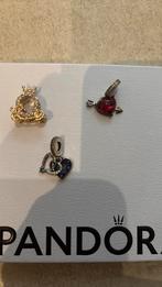 Pandora bedels 3 stuks, Pandora, Ophalen of Verzenden, Zo goed als nieuw, 4 bedels of meer