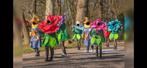 Loopgroep bloemen, vogelverschrikkers, boeren, raaf, Ophalen, Carnaval