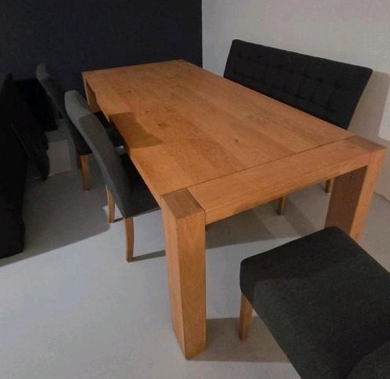 Licht Eiken Eettafel - Massief Hout - 200x100cm, Huis en Inrichting, Tafels | Eettafels, Zo goed als nieuw, 50 tot 100 cm, 200 cm of meer