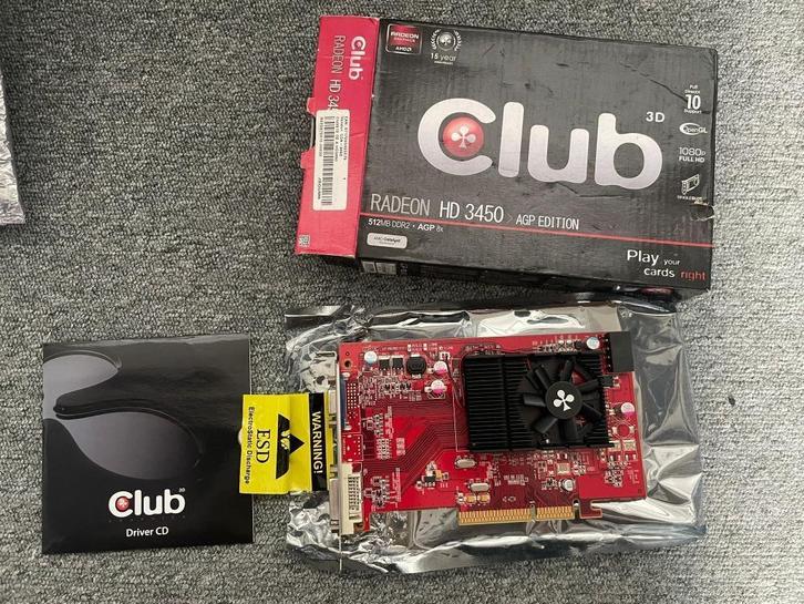 Club 3D HD3450 512MB AGP, Computers en Software, Vintage Computers, Ophalen of Verzenden