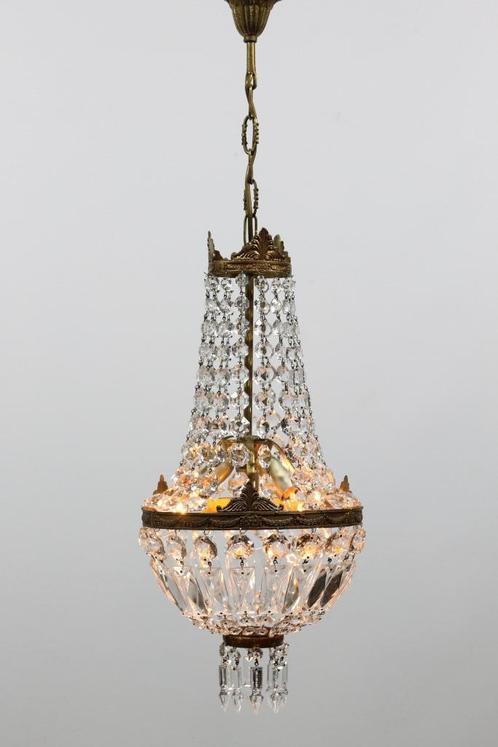 Oude Zakkroonluchter, Antiek en Kunst, Antiek | Lampen, Ophalen of Verzenden