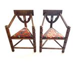 2 vintage Zweedse monk chairs., Antiek en Kunst, Antiek | Meubels | Stoelen en Banken, Ophalen