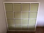 Kallax Ikea kast met groene inzet bakken, Huis en Inrichting, Kasten | Wandmeubels, Ophalen, Gebruikt, 150 tot 200 cm, 150 tot 200 cm