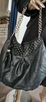 Zwarte stoere tas, Sieraden, Tassen en Uiterlijk, Tassen | Damestassen, Ophalen of Verzenden, Zo goed als nieuw, Zwart, Handtas