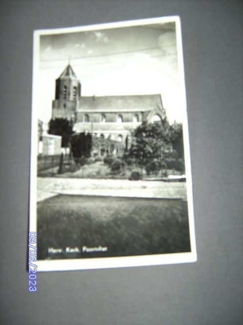 Poortvliet Tholen Zeeland Herv Kerk met tuin en plein 1964, Verzamelen, Ansichtkaarten | Nederland, Gelopen, Zeeland, 1960 tot 1980