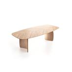 Mobitec Dolmen eettafel in Deens ovaal of organische vorm., Ophalen, Eikenhout, Vijf personen of meer, Ovaal
