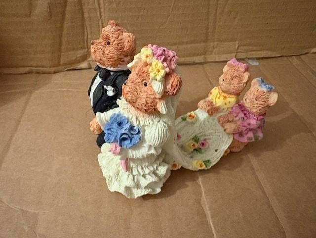 taart topper versiering beren bruidspaar trouwen, Ophalen of Verzenden, Nieuw, Versiering, Overige