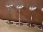 Zes zilveren coupes, op hoge voet, Art Deco zilver, likeur, Verzenden, Zilver