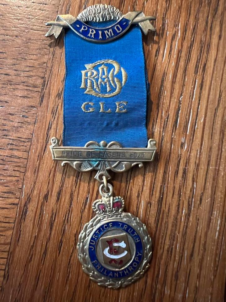 Vintage Vrijmetselaars Speldje / Button, Verzamelen, Speldjes, Pins en Buttons, Gebruikt, Speldje of Pin, Overige onderwerpen