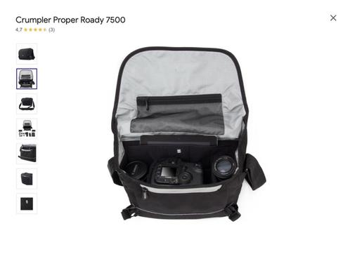 Crumpler Proper Roady Photo Sling 7500 schoudertas zwart, Audio, Tv en Foto, Fotografie | Fototassen, Nieuw, Schoudertas, Crumpler