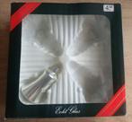 * Mooie vintage kerstbal klokje zilver met zilverkleur decor, Diversen, Kerst, Ophalen of Verzenden, Gebruikt