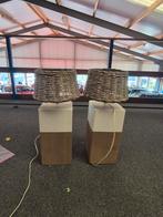 2 Tafellampen & Schemerlamp, Huis en Inrichting, Lampen | Vloerlampen, Ophalen, Hout, Minder dan 100 cm
