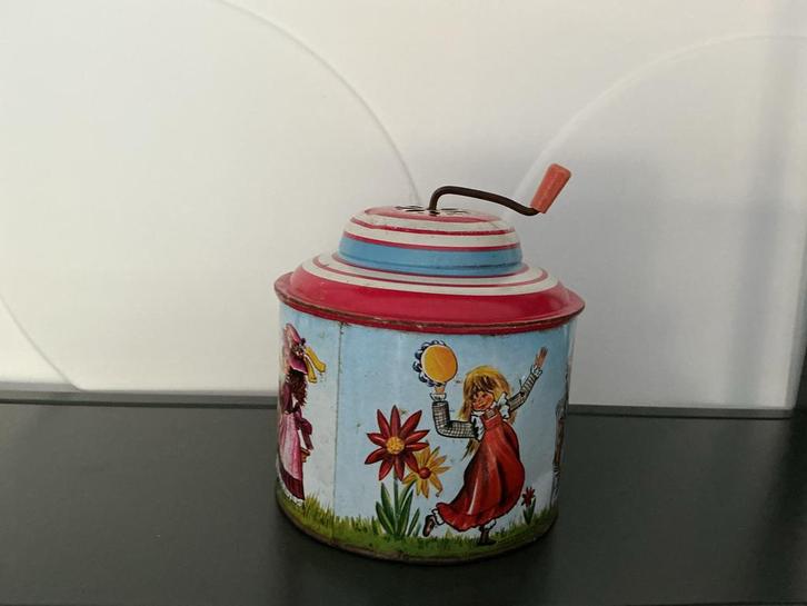 Vintage blikken speeldoos, Antiek en Kunst, Antiek | Speelgoed, Ophalen of Verzenden