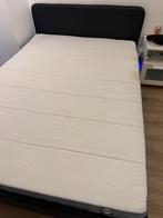 Tweepersoonsbed ikea zwart kunstleer gratis afhalen +matras, Ophalen, Zwart, Tweepersoons, Zo goed als nieuw