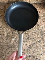 1 koekenpannen & 1 hapjespan 30 cm vele warmtebron like New, Ophalen of Verzenden, Zo goed als nieuw, Rvs, Koekenpan of Braadpan