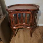 Antiek Mahonie Nier Theekastje, Antiek, Minder dan 50 cm, Met deur(en), Ophalen of Verzenden