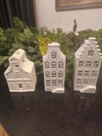 3 Grachtenpandjes Waxine Lichthouders, Diversen, Kerst, Ophalen of Verzenden, Zo goed als nieuw