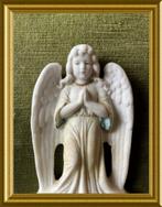 Antiek biscuit porseleinen wijwatervaatje: engel, Antiek en Kunst, Antiek | Religie, Ophalen of Verzenden