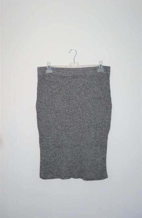 Kokerrok Knitted Zwart Grijs Gemeleerd H&M mt XL (2825), Kleding | Dames, Rokken, Zo goed als nieuw, Maat 46/48 (XL) of groter
