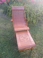 Vintage strandstoel bamboe., Antiek en Kunst, Ophalen