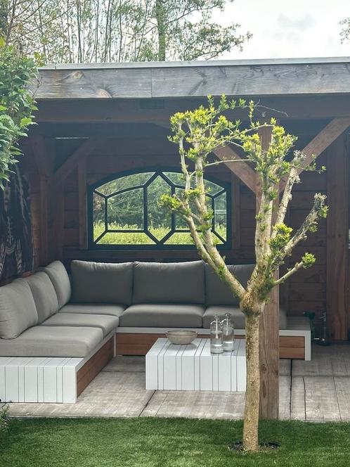 Tuinbank.  Hoekbank tuinset Loungebank, Tuin en Terras, Tuinbanken, Zo goed als nieuw, Metaal, Ophalen