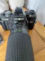 Minolta X700 + 4 lenzen & flitser, oa, zoom 400mm, 28mm mini, Audio, Tv en Foto, Fotocamera's Analoog, Ophalen of Verzenden, Gebruikt