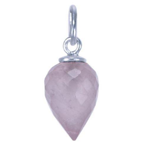 Zilveren bedel hanger met Rozenkwarts druppel, Sieraden, Tassen en Uiterlijk, Kettinghangers, Nieuw, Zilver, Roze, Overige voorstellingen