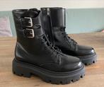 Zwarte stoere veter boots / laarsjes met rits , mt 37, Nieuw, Ophalen of Verzenden, Zwart