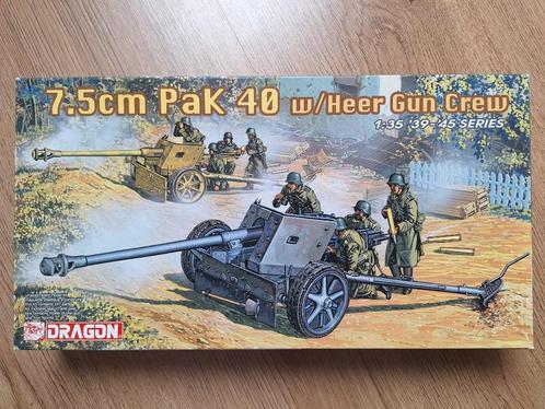 1:35 1/35 Dragon 7.5cm PaK 40 w/Heer Gun Crew, Hobby en Vrije tijd, Modelbouw | Figuren en Diorama's, Zo goed als nieuw, Diorama