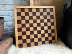 Houten dambord en schaakbord, Hobby en Vrije tijd, Gezelschapsspellen | Bordspellen, Een of twee spelers, Ophalen of Verzenden