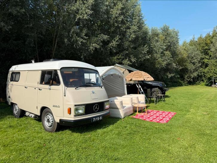 Mercedes 206 D - De mooiste van europa, Caravans en Kamperen, Campers, Particulier, tot en met 3, Buscamper of Camperbus, Mercedes-Benz