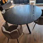 zwarte ronde eettafel 150cm, Huis en Inrichting, Tafels | Eettafels, Gebruikt, Rond, Ophalen of Verzenden, 100 tot 150 cm