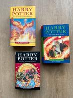 3x UK First edition Harry Potter, Verzamelen, Harry Potter, Ophalen of Verzenden, Boek of Poster, Zo goed als nieuw