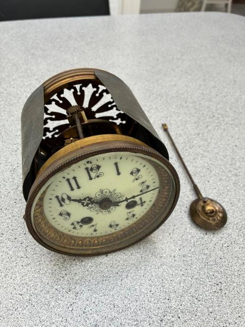 Antiek Frans pendule uurwerk, Antiek en Kunst, Antiek | Klokken, Ophalen of Verzenden