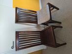 4 mooie robuuste houten stoelen, Huis en Inrichting, Stoelen, Ophalen, Gebruikt, Bruin