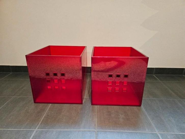 8x diverse kleuren Lekman bakken manden kallax Ikea ZGAN!, Doe-het-zelf en Verbouw, Kratten en Dozen, Zo goed als nieuw, Bak of Kist