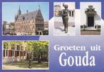 Groeten uit. Gouda  4 luik., Ophalen of Verzenden, 1980 tot heden, Gelopen, Zuid-Holland