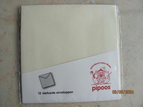 NIEUW 7 x papier ENVELOP enveloppen vanille PIPOOS vierkant, Hobby en Vrije tijd, Kaarten | Zelf maken, Nieuw, Overige typen, Overige thema's